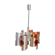 Suspension chandelier 6 lights 6 lights Space Age orange 1970