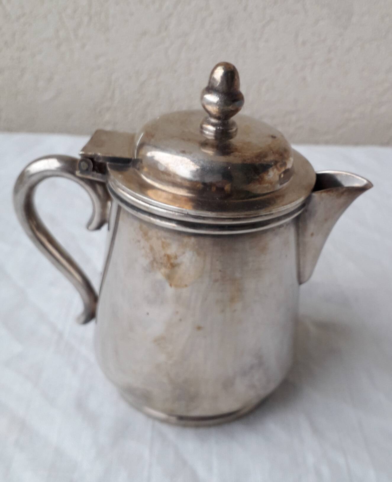 Pot à lait en métal argenté Nakazato