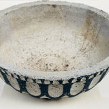 Cache-pot or planter in cement - tripod, brutalist - 1950