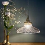 Vintage holophane glass lampshade pendant light