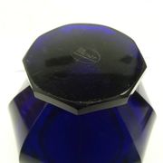 Vase Biedermeier, verre cobalt, République tchèque, 19e siècle