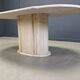 Vintage oval travertine dining table, 1970s
