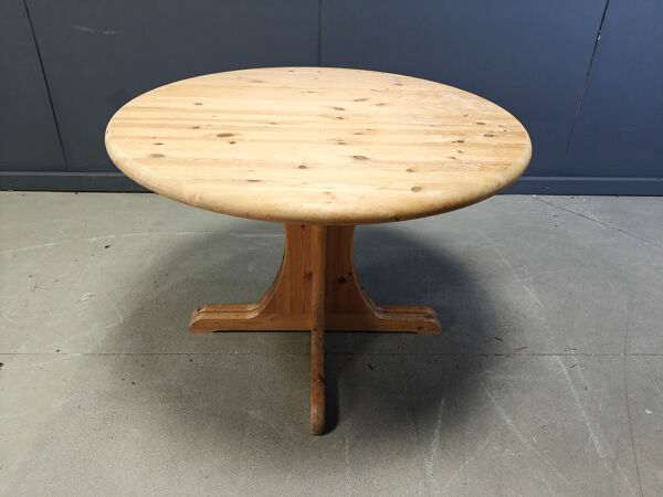 Table de salle à manger en pin de style Rainer Daumiller, années 1970