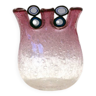 Anzolo Fuga for AVeM rare vase with rings, 1960s