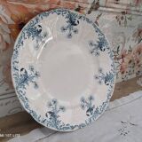 Round dish 2 in old earthenware from Longwy Lorrain model