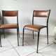 2 chaises d’école adulte mullca 510 design vintage années 60 originale