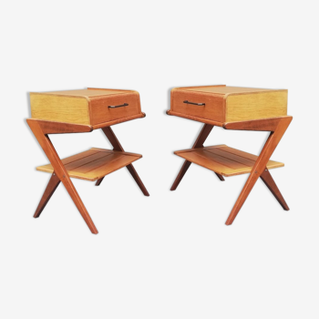 Pair of bedside tables 1950