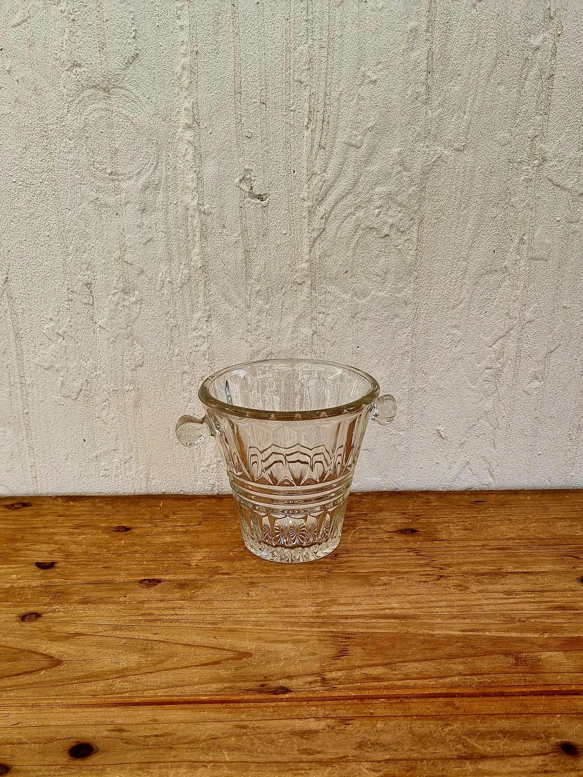 Vintage glass ice bucket