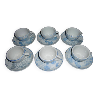 Blue & white stoneware coffee service