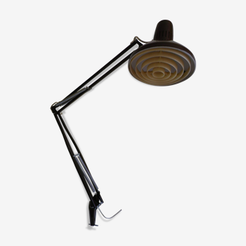 Lamp architect with lampshade in enamelled plate and 2 articulated arms brand ledu