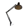 Lampe d'architecte avec abat-jour en tôle émaillée et 2 bras articulés marque ledu