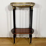 Double-Top Flying Table in Mahogany and Ebonized Pear Wood, Napoleon III Style – 1930