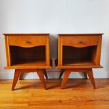 Paire de tables de chevets vintage 1950