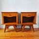 Paire de tables de chevets vintage 1950