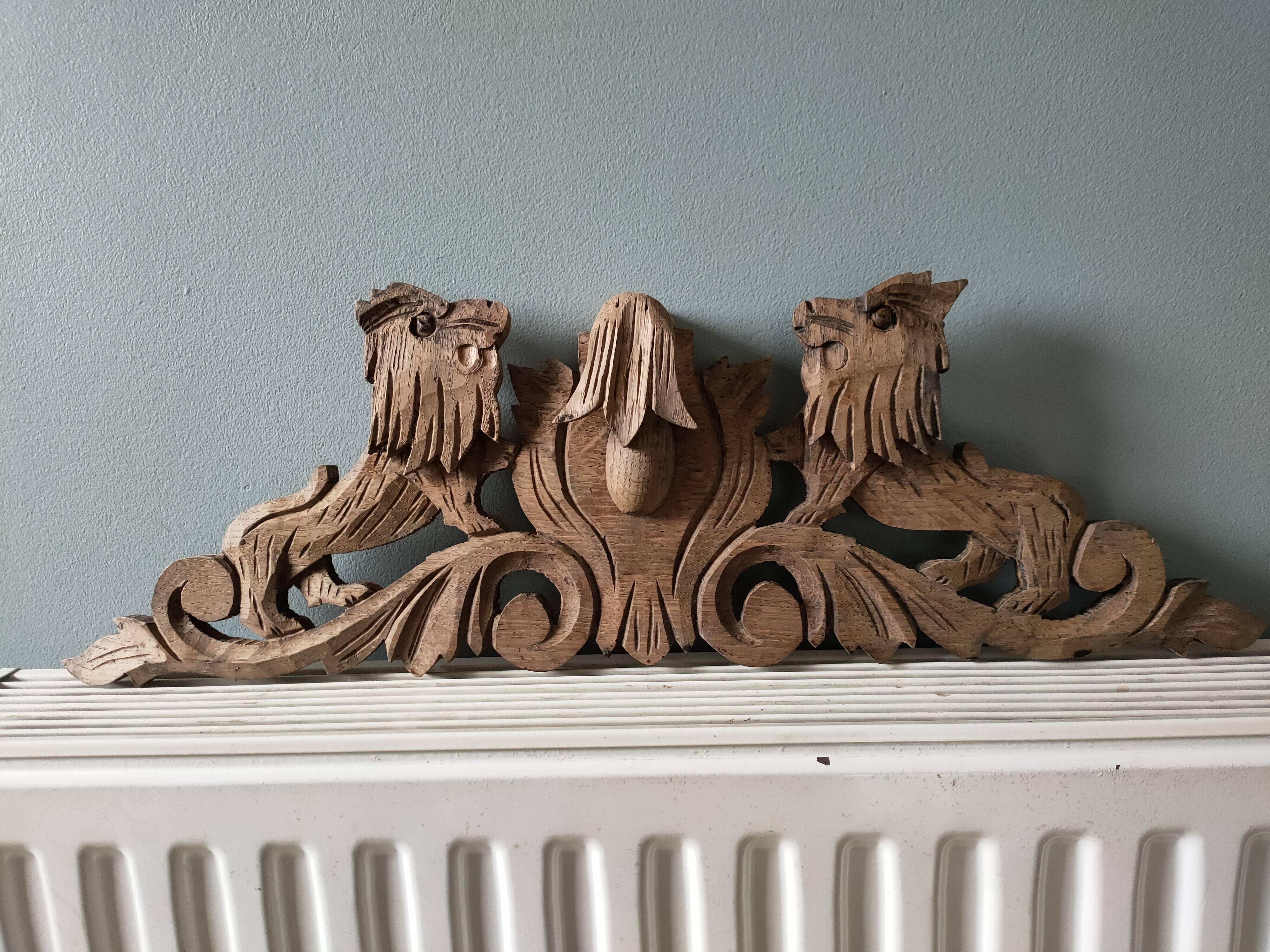 Old oak pediment