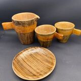 Cups and pitcher