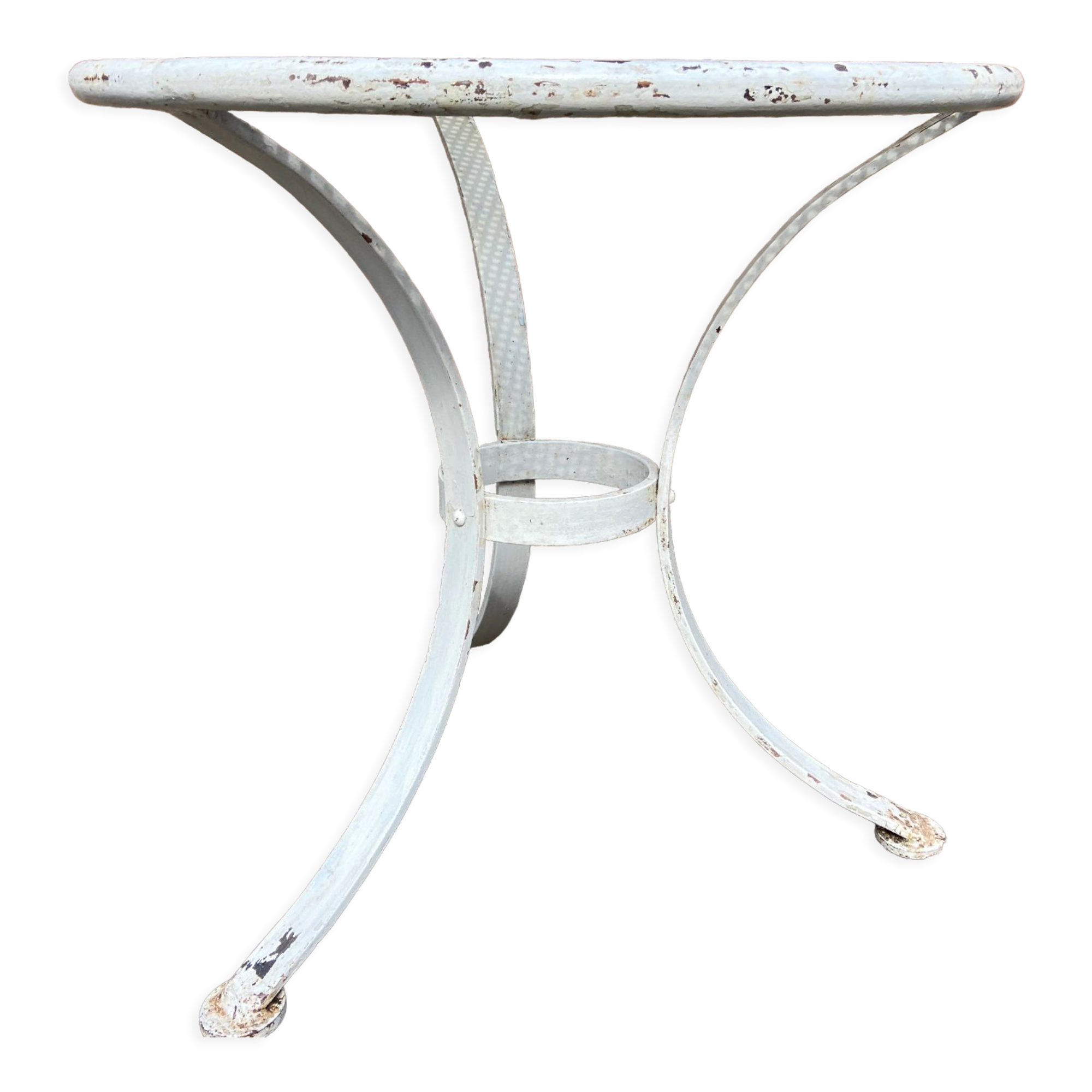 Guéridon métal jardin bistrot 1950 vintage