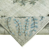 Handwoven overdyed oriental 1970s 185 cm x 295 cm blue carpet