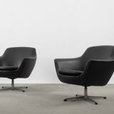 Fauteuils pivotants noirs, 1970