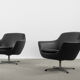 Fauteuils pivotants noirs, 1970