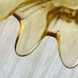 Vide-poche en verre soufflé translucide jaune