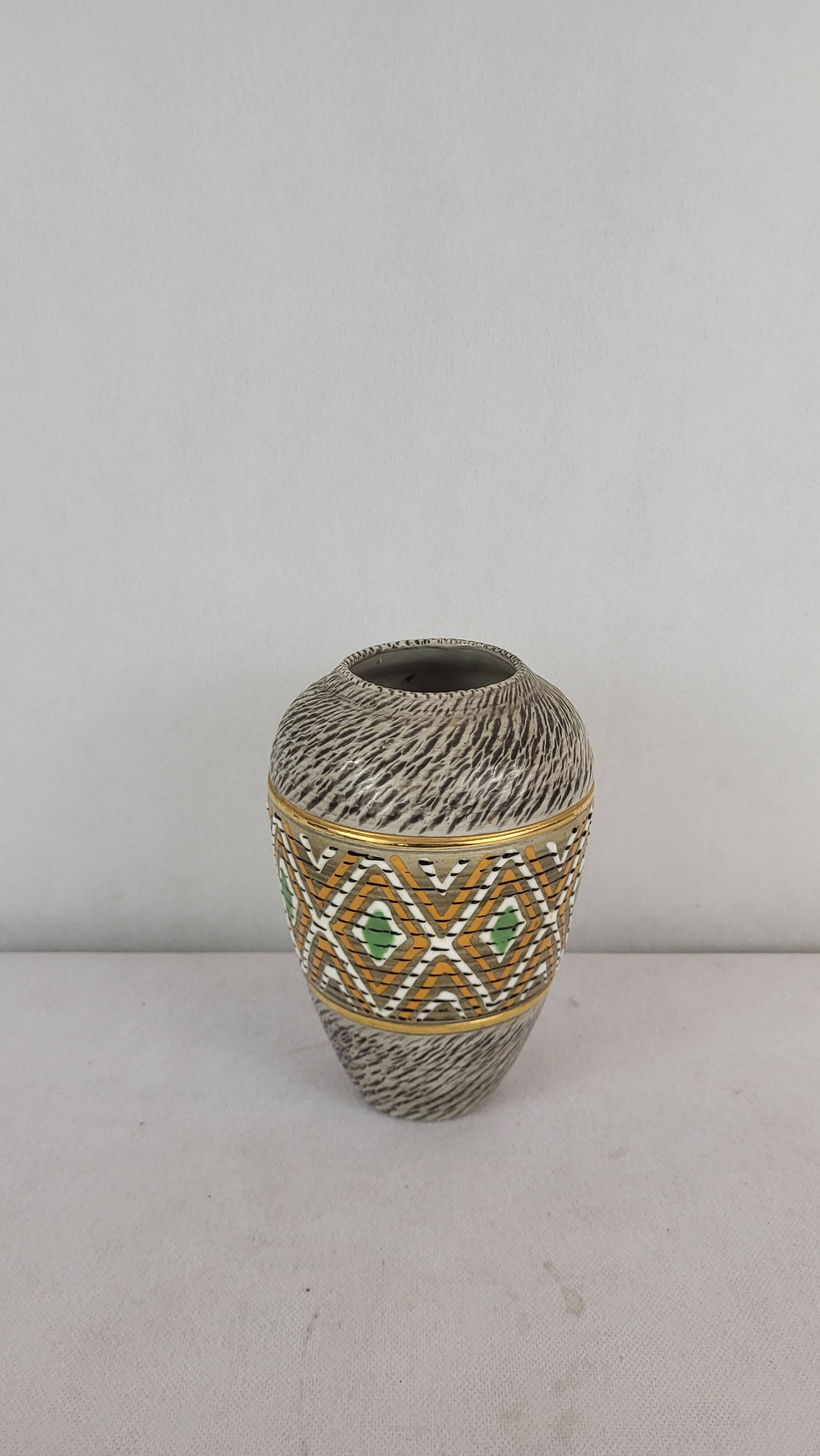 Stoneware vase signed Breugnot