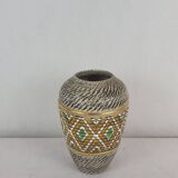 Stoneware vase signed Breugnot