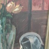 Old oil on canvas signed