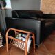 Vintage rattan magazine holder, 60s/70s