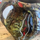 52cm Large vase with handle Signed Santi