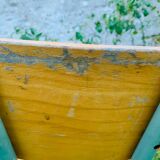 Set of 4 school chairs - wood & metal