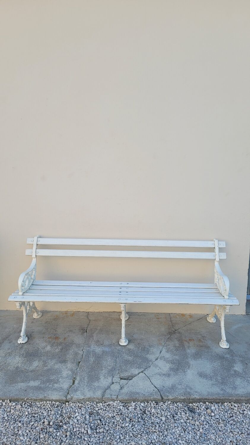 Garden bench signed Godin cast iron bourgeois house