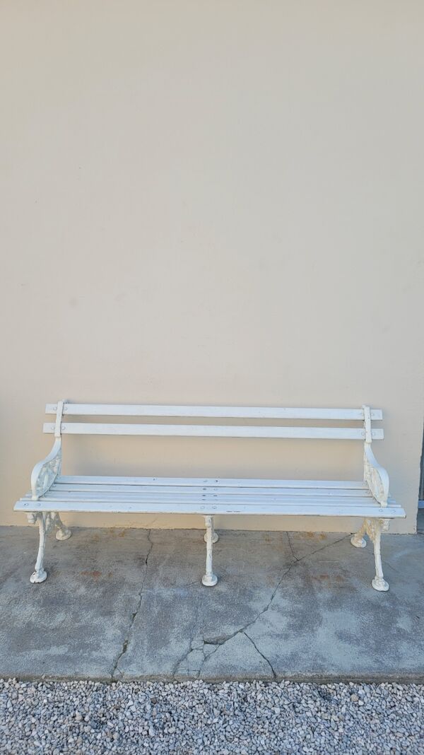 Banc de jardin signé Godin en fonte de maison bourgeoise
