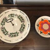 Gien 1970 earthenware cheese platter