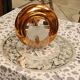 art deco suspension chandelier 1920 a 40 copper and glass very good condition 45xl49 not common