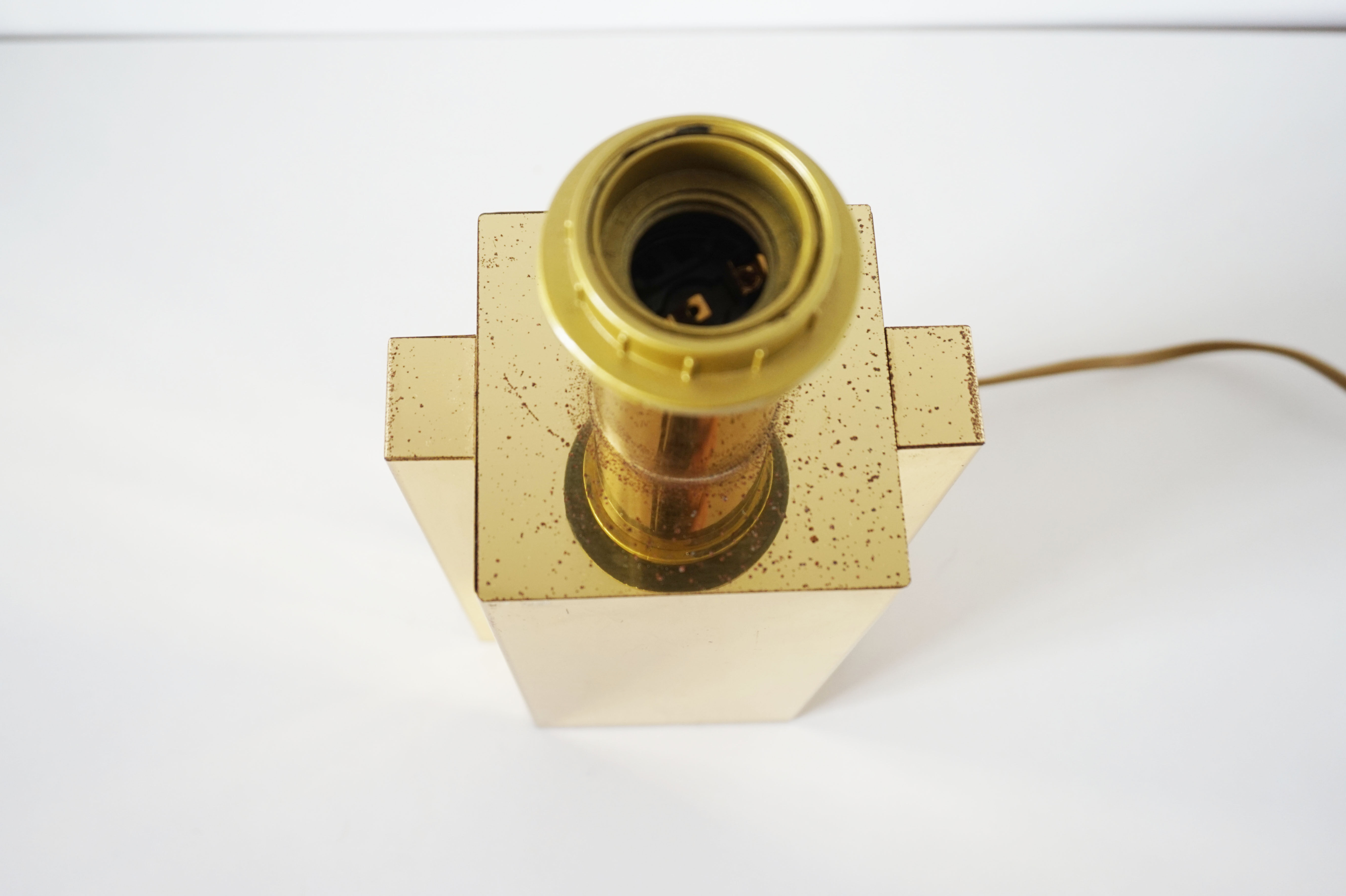 Vintage gold metal lamp foot