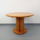 Vintage Scandinavian round pine dining table from the 60s 70s