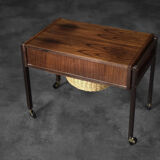 Side table with wicker basket, 1960s