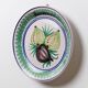 XXL vintage wall or collector's plate in ceramic - hand-painted fruit pattern, 3 figs - Sicily, Italy, 1960s - retro decoration, elegant gift idea
