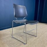 Lot of 39 Matrix T.Tolleson for Krueger chairs black and chrome 70s USA