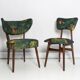 Mid-century butterfly chair, Schwarzwald linen by Dedar, dark wood, Europe, 1960s