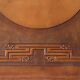 Tiahuanaco design tooled leather folding armchair by Angel Pazmino, Ecuador