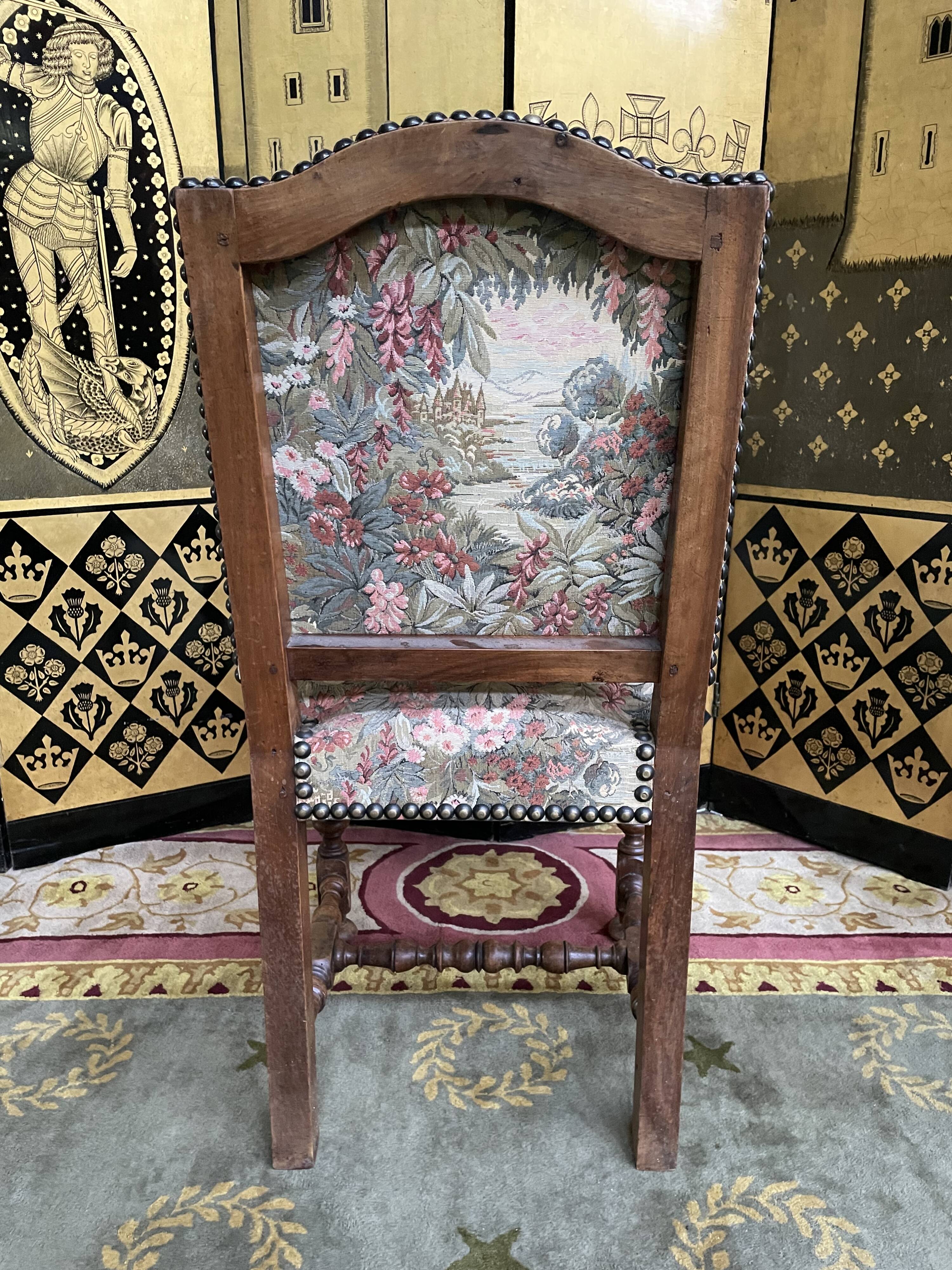 Suite of 6 Louis XIII style chairs