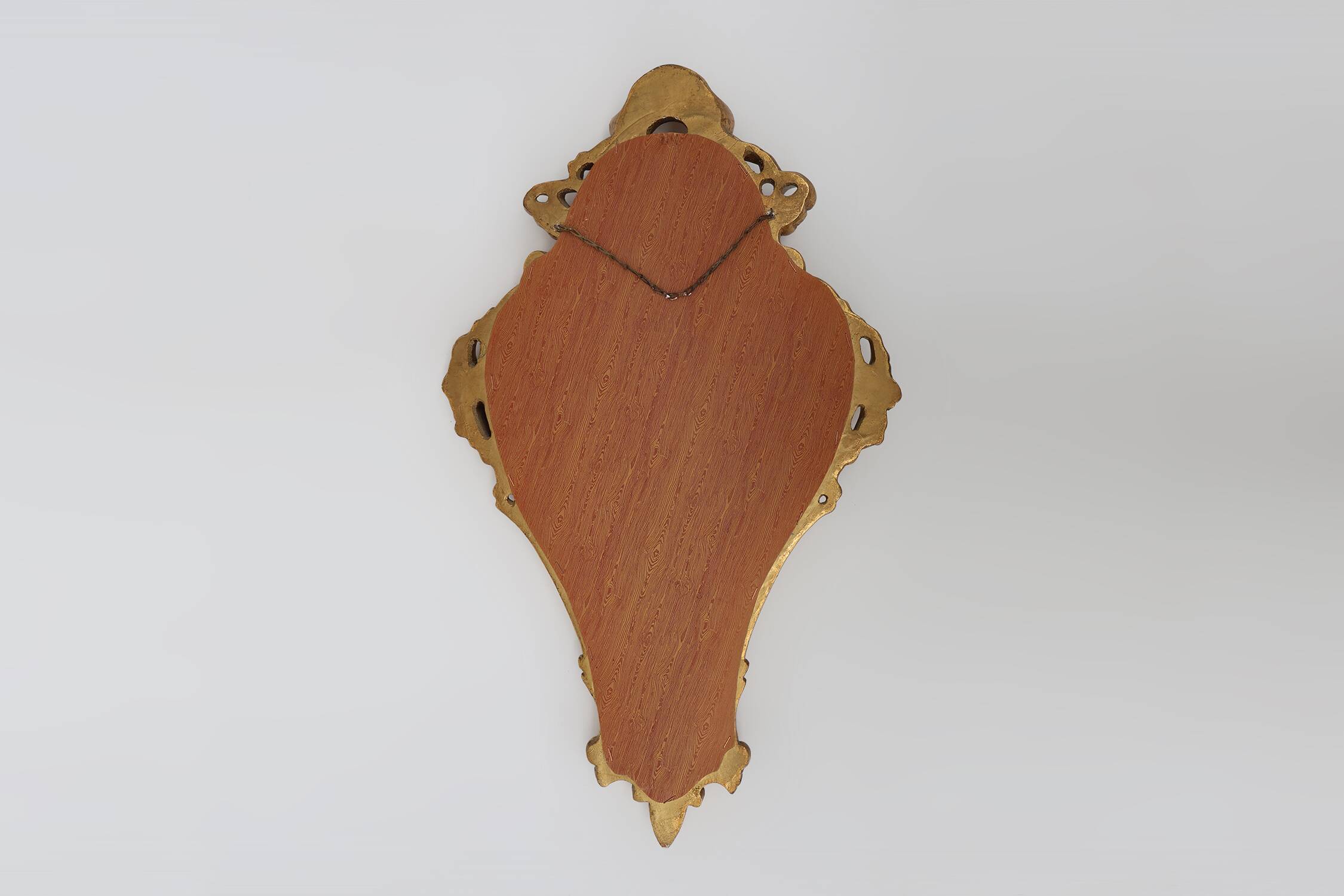 French 20th century baroque style gilded crested mirror