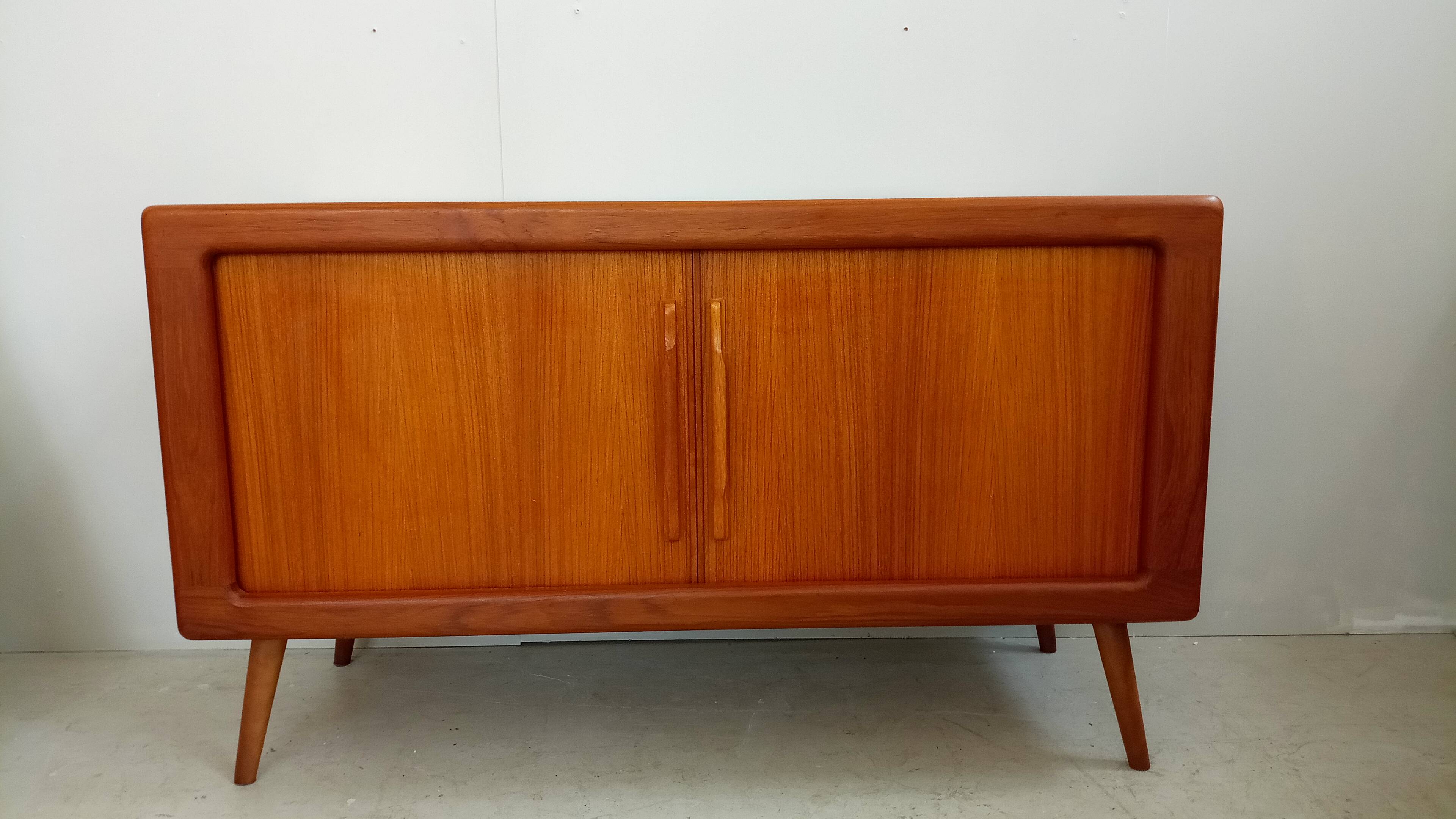 Danish teak sideboard with tambour doors