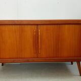 Danish teak sideboard with tambour doors