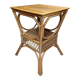Rattan pedestal table