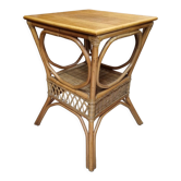 Rattan pedestal table