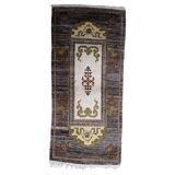 Vintage Tibetan Art Deco Khaden rug 95cm x 202cm 1960s