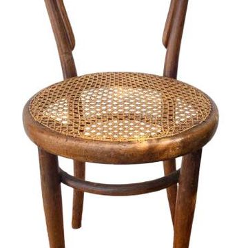 Chaise bistrot Thonet bois et cannage
